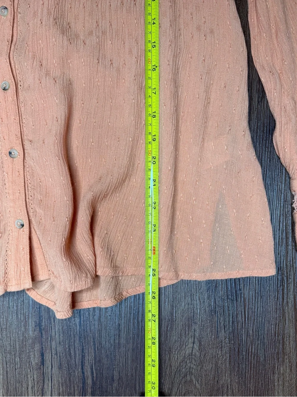 Free People Peach Crochet Lace Back Boho Blouse S